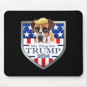 Mijn Hond Voor Trump Boxer W Gles Mannen Vrouwen Muismat