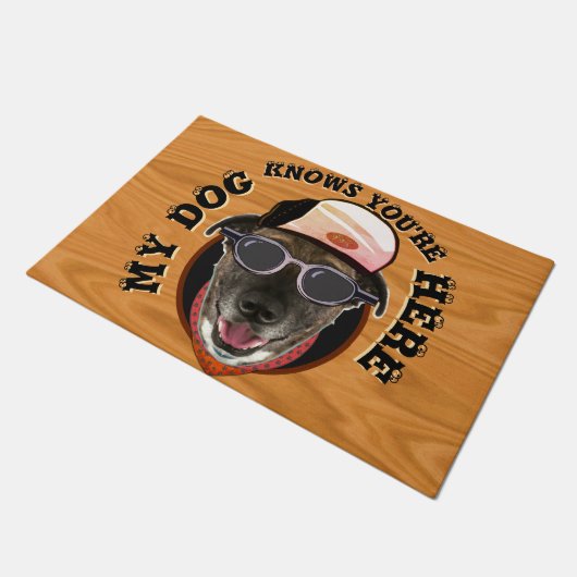 Mijn hond weet dat je hier bent Doggie Door Deurmat (Schuin)