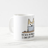 Mijn hond werkt hard koffiemok (Voorkant links)