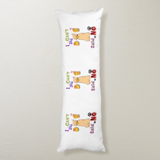 Mijn hond zei nee. lichaamskussen (Achterkant (Verticaal))