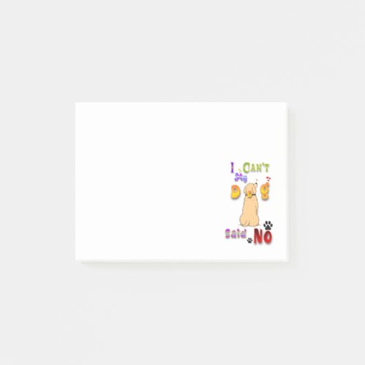 Mijn hond zei nee. post-it® notes (Voorkant)