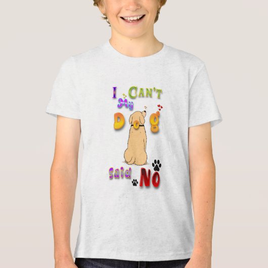 Mijn hond zei nee. Tri-Blend shirt (Voorkant)