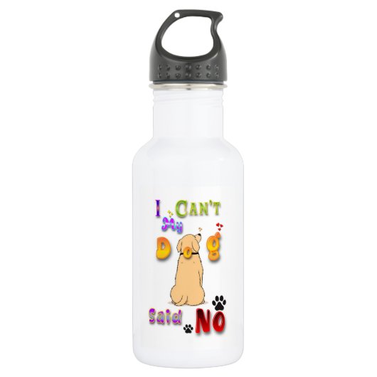 Mijn hond zei nee. waterfles  (Voorkant)