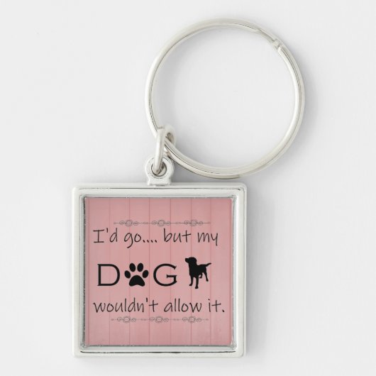 Mijn hond zou het geen metalen Sleutelhanger toest (Voorkant)