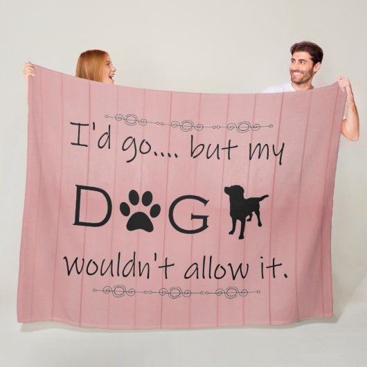 Mijn hond zou het niet toestaan. fleece deken (In situ)