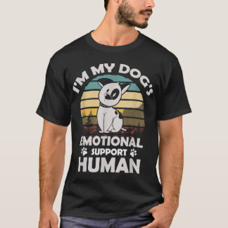 Mijn honden Emotioneel ondersteunen Human Retro G T-shirt