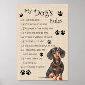 Mijn honden regels poster (Voorkant)