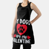 Mijn honden zijn mijn valentijnsdag grappige huisd schort (Insitu)
