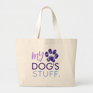 MIJN HONDEN ZIJN SPULLEN SIMPEL MODERN ZEBRA GROTE TOTE BAG