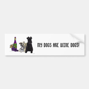 Mijn honden zijn wijnhonden - Bumpersticker