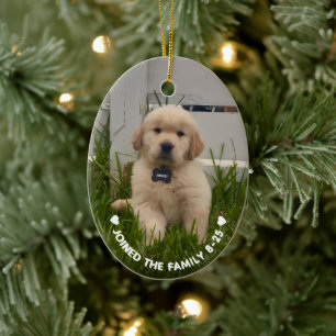 Mijn hondenfoto Kerstmis Keramisch Ornament