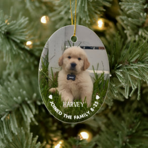 Mijn hondenfoto kerstmis keramisch ornament