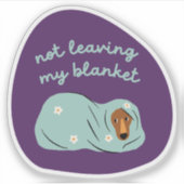 Mijn hondenillustratie niet paars laten sticker (Voorkant)