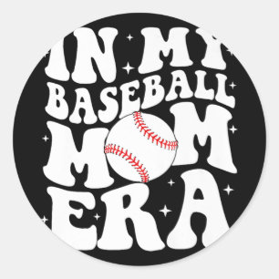 Mijn honkbal mam era honkbal mama spel dag moeders ronde sticker