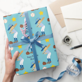 Mijn honkbalteam heeft de volgende dag kinderen cadeaupapier