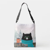 Mijn hoofd in de lucht crossbody tas (Achterkant)