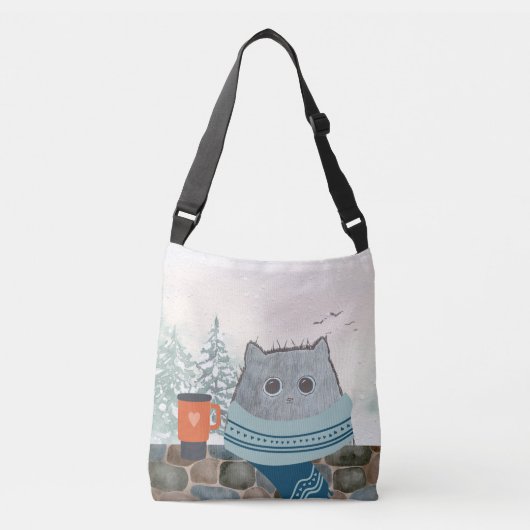 Mijn hoofd in de lucht crossbody tas (Voorkant)