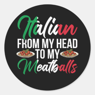 Mijn Hoofd Naar Mijn Gehaktballen Ronde Sticker