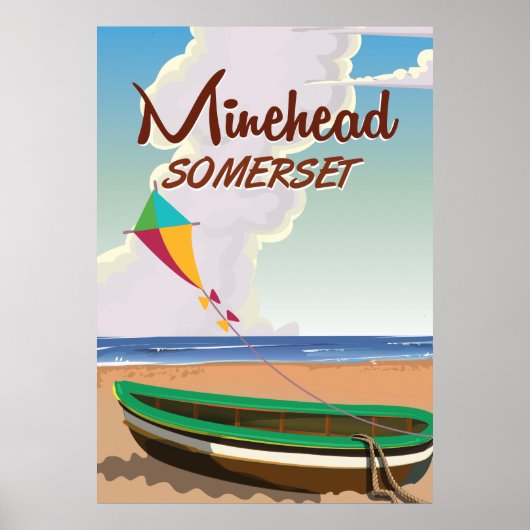 Mijn hoofd Somerset vintage reisposter Poster (Voorkant)
