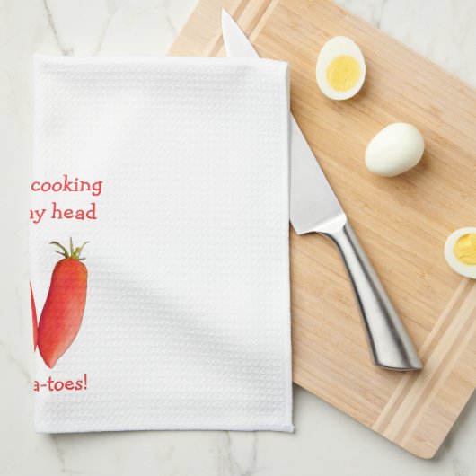 Mijn hoofd tot mam-Toes Vegetable Funny Kitchen To Theedoek (Quarter Fold)