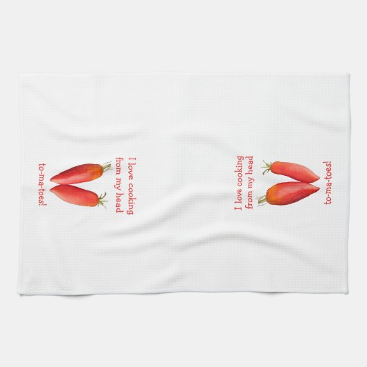 Mijn hoofd tot mam-Toes Vegetable Funny Kitchen To Theedoek (Horizontaal)
