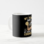 Mijn hoofd zegt Gym maar mijn hart zegt koekjes Koffiemok (Voorkant links)