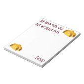 Mijn hoofd zegt gym maar mijn hart zegt taco's notitieblok (Linkerzijde)