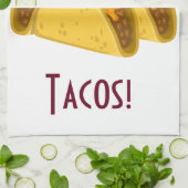 Mijn hoofd zegt gym maar mijn hart zegt taco's theedoek (Gevouwen)