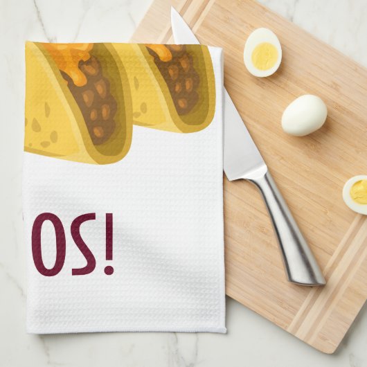 Mijn hoofd zegt gym maar mijn hart zegt taco's theedoek (Quarter Fold)