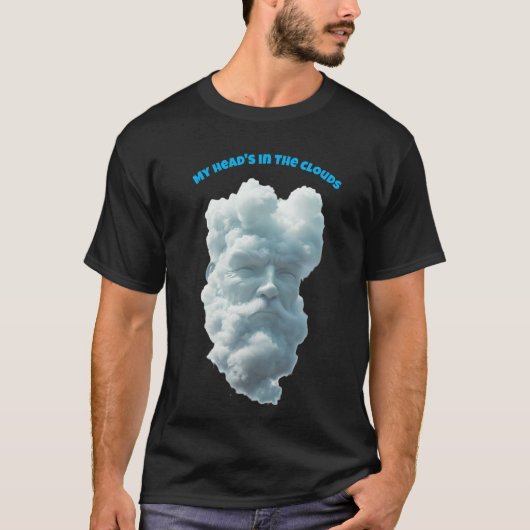 Mijn hoofd zit in de wolken Grappig T-shirt (Voorkant)