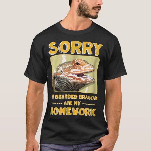 Mijn hoofddraak van mijn huiswerk Pogona School T-shirt (Voorkant)