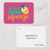 Mijn hoofdplein Funny Pun Cute Valentijnsdag Notitiekaartje (Voorkant / Achterkant)