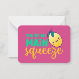 Mijn hoofdplein Funny Pun Cute Valentijnsdag Notitiekaartje