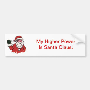 Mijn hoogste kracht is de kerstman bumpersticker