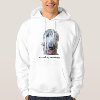 Mijn Hoooooman Wandelen Funny Ierse Wolfshond Hood Hoodie
