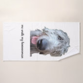 Mijn Hooooooman uitlaten, grappige Ierse Wolfshond Badhanddoek (Badhanddoek)