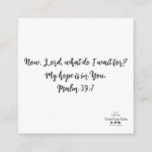 Mijn hoop ligt in de Kaart van de LORD Enclosure (Achterkant)