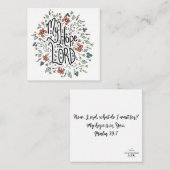 Mijn hoop ligt in de Kaart van de LORD Enclosure (Voorkant / Achterkant)