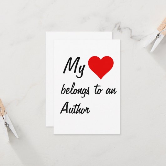 Mijn hoort bij een auteurskaart kaart (Voorkant / Achterkant in situ)