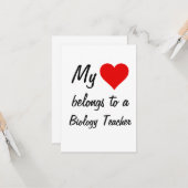 Mijn hoort bij een biologieleraar kaart (Voorkant / Achterkant in situ)