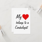 Mijn hoort bij een cardioloog kaart (Voorkant / Achterkant in situ)