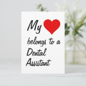 Mijn hoort bij een kaart voor tandartsassistenten (Staand voorkant)