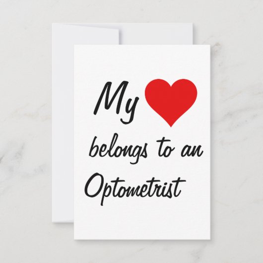 Mijn hoort bij een optometrist kaart (Voorkant)