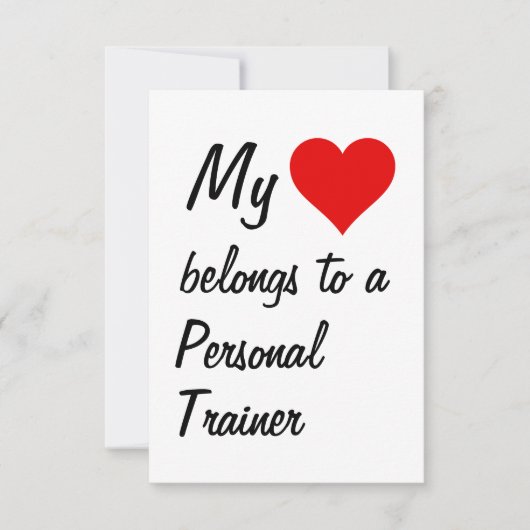 Mijn hoort bij een personal trainer kaart (Voorkant)