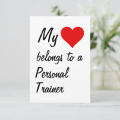 Mijn hoort bij een personal trainer kaart (Staand voorkant)