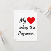 Mijn hoort bij een programmeur kaart (Voorkant / Achterkant in situ)
