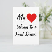 Mijn hoort bij een serverkaart voor eten kaart (Staand voorkant)