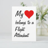 Mijn hoort bij een stewardess kaart (Staand voorkant)