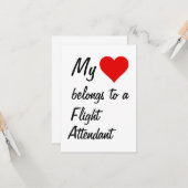 Mijn hoort bij een stewardess kaart (Voorkant / Achterkant in situ)