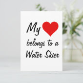 Mijn hoort bij een waterskiër kaart (Staand voorkant)